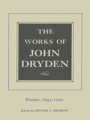 cover image of The Works of John Dryden, Volume VII